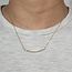 MAMA Morse Code CZ Necklace in Sterling Silver Gold Vermeil