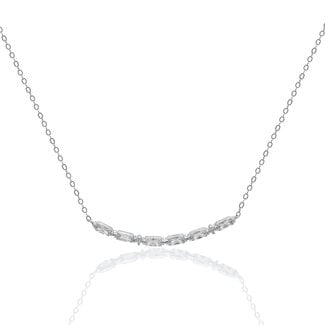 Everyday Silver by Spicer Cole MAMA Morse Code CZ Necklace