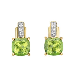 Colour by Spicer Cole Peridot & Diamond Stud Earrings