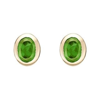 Colour by Spicer Cole Peridot Bezel Stud Earrings
