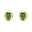 Peridot Bezel-Set Stud Earrings in 10K Yellow Gold