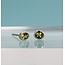 Peridot Bezel-Set Stud Earrings in 10K Yellow Gold