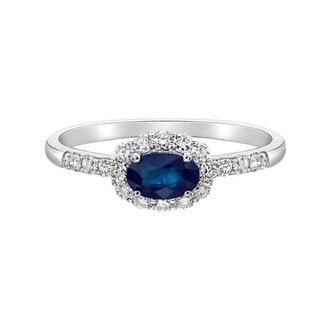 Colour by Spicer Cole Sapphire & Diamond Halo Ring