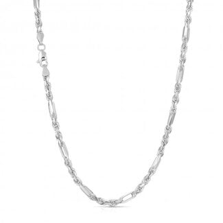 Everyday Silver by Spicer Cole 3.6mm Figaro Rope Chain Necklace