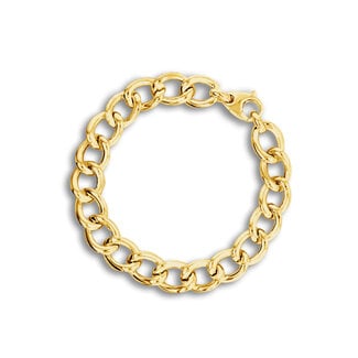 Everyday Silver by Spicer Cole 11mm Hollow Flat Curb Bracelet