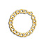 11mm Hollow Flat Curb Bracelet in Sterling Silver Gold Vermeil