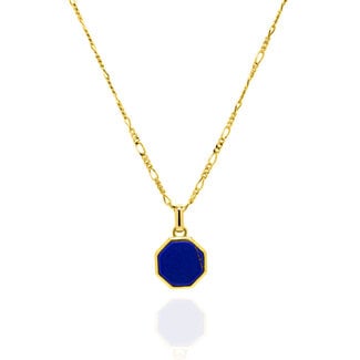 Everyday Silver by Spicer Cole Octagon Lapis Lazuli Dog Tag Pendant