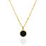 Octagon Black Onyx Dog Tag Pendant in Sterling Silver Gold Vermeil