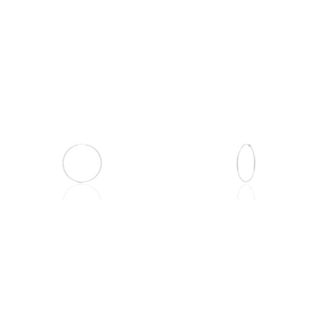 1.25mm Sleeper Hoop Earrings in Sterling Silver