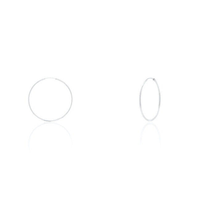 1.25mm Sleeper Hoop Earrings in Sterling Silver