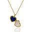 Double-Sided Heart-Shaped Locket Necklace in Sterling Silver Gold Vermeil