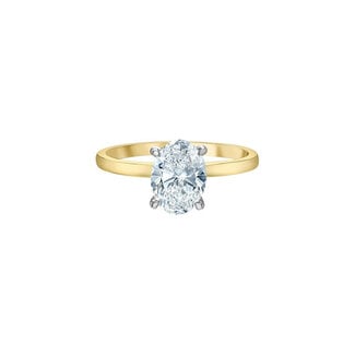 Diamond Evolution Hidden Halo Oval Lab Grown Diamond Engagement Ring