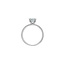 Hidden Halo Oval Lab Grown Diamond Engagement Ring in 14K White Gold
