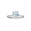Hidden Halo Oval Lab Grown Diamond Engagement Ring in 14K White Gold