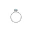 Half-Bezel Emerald Cut Lab Grown Diamond Engagement Ring in 14K White Gold