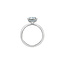 Half-Bezel Oval Lab Grown Diamond Engagement Ring in 14K White Gold