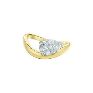 Diamond Evolution Freeform Pear Lab Grown Diamond Engagement Ring