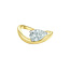 Freeform Pear Lab Grown Diamond Engagement Ring in 14K Yellow & White Gold