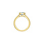 Bezel Set Oval Lab Grown Diamond Solitaire Engagement Ring in 14K Yellow Gold