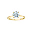 Hidden Halo Round Lab Grown Diamond Engagement Ring in 14K Yellow Gold