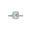 Halo Emerald Lab Grown Diamond Engagement Ring in 14K White Gold