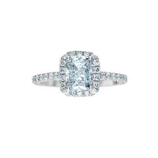 Diamond Evolution Halo Cushion Lab Grown Diamond Engagement Ring