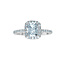 Halo Cushion Lab Grown Diamond Engagement Ring in 14K White Gold