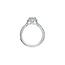 Halo Cushion Lab Grown Diamond Engagement Ring in 14K White Gold