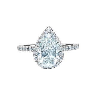 Diamond Evolution Halo Pear Lab Grown Diamond Engagement Ring