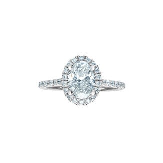 Diamond Evolution Halo Oval Lab Grown Diamond Engagement Ring