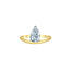 Freeform Pear Lab Grown Diamond Engagement Ring in 14K Yellow & White Gold