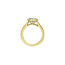 Bezel Set Round Lab Grown Diamond Engagement Ring in 14K Yellow Gold