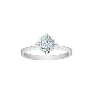 Diamond Evolution Compass-Set Round Lab Grown Diamond Engagement Ring