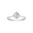 Compass-Set Round Lab Grown Diamond Engagement Ring in 14K White Gold