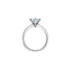 Compass-Set Round Lab Grown Diamond Engagement Ring in 14K White Gold