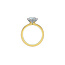 Half-Bezel Round Lab Grown Diamond Engagement Ring in 14K Yellow & White Gold