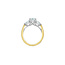Trinity Oval Lab Grown Diamond Engagement Ring in 14K Yellow & White Gold