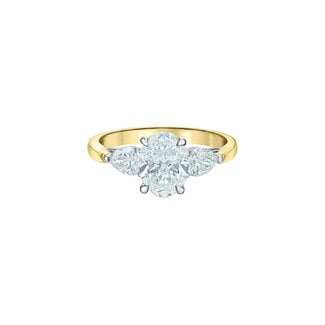Diamond Evolution Trinity Oval Lab Grown Diamond Engagement Ring