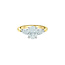Trinity Oval Lab Grown Diamond Engagement Ring in 14K Yellow & White Gold