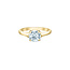 Solitaire Round Lab Grown Diamond Engagement Ring in 14K Yellow Gold