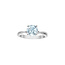 Twisted Solitaire Round Lab Grown Diamond Engagement Ring in 14K White Gold