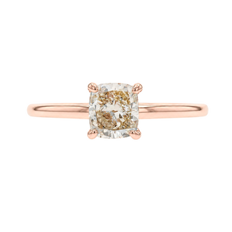 Beyond Round Bridal by Spicer Cole Solitaire Cushion Cut Diamond Engagement Ring