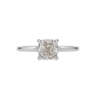Beyond Round Bridal by Spicer Cole Solitaire Cushion Cut Diamond Engagement Ring
