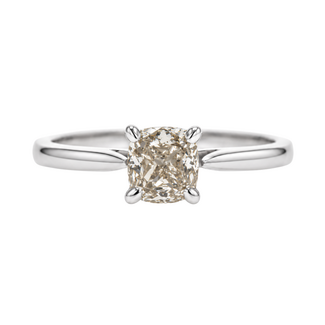 Beyond Round Bridal by Spicer Cole Solitaire Cushion Cut Diamond Engagement Ring