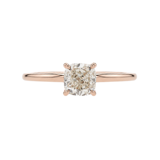 Beyond Round Bridal by Spicer Cole Solitaire Cushion Cut Diamond Engagement Ring