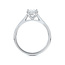 Cathedral Solitaire Round Diamond Engagement Ring in 14K White Gold