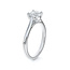 Cathedral Solitaire Round Diamond Engagement Ring in 14K White Gold