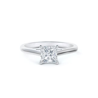 Beyond Round Bridal by Spicer Cole Cathedral Solitaire Princess Cut Diamond Engagement Ring