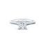 Cathedral Solitaire Princess Cut Diamond Engagement Ring in 14K White Gold