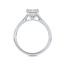 Cathedral Solitaire Princess Cut Diamond Engagement Ring in 14K White Gold